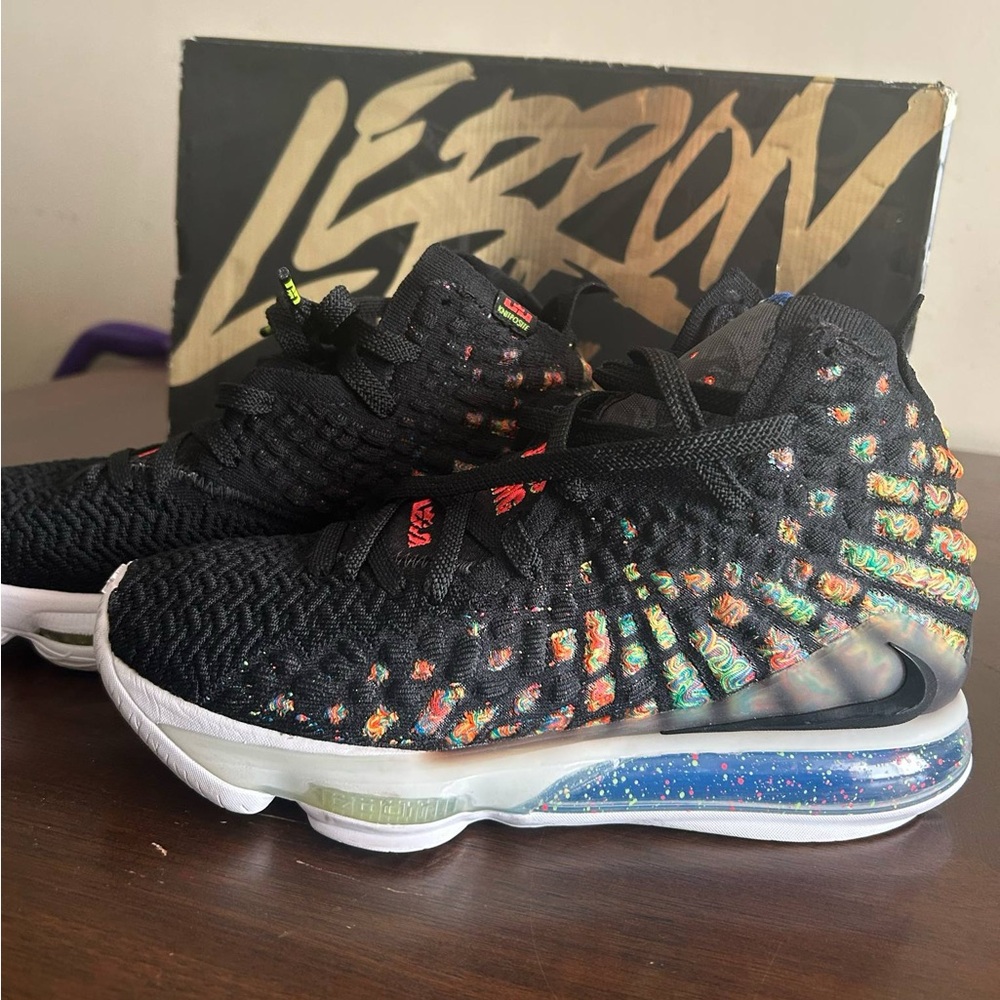 Nike LeBron Athletic Shoes - Black and Multicolor
